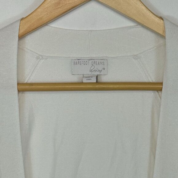 Barefoot Dreams Luxeblend Ivory Grey Ombre Cardigan Sweater Women's Medium - Picture 3 of 6